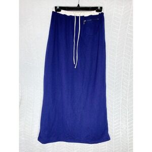 Basic Equipment Jogger Maxi Skirt High Waist Drawstring Blue - S